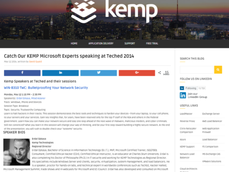 KEMP Microsoft Experts Erdal Ozkaya