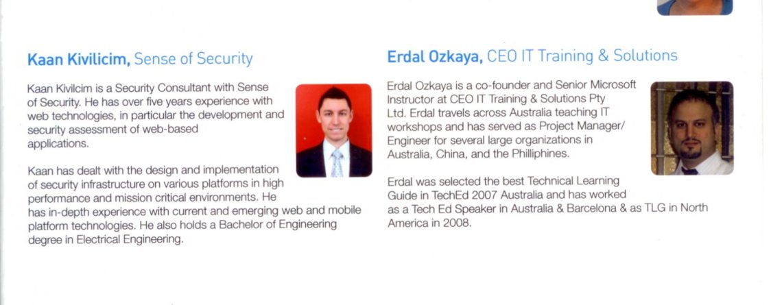 Australian Information Security Association Erdal Ozkaya