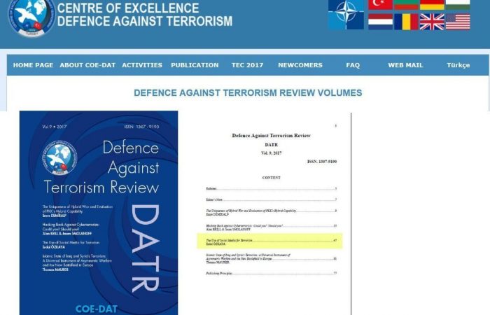 Defense Against Terrorism NATO Erdal Ozkaya