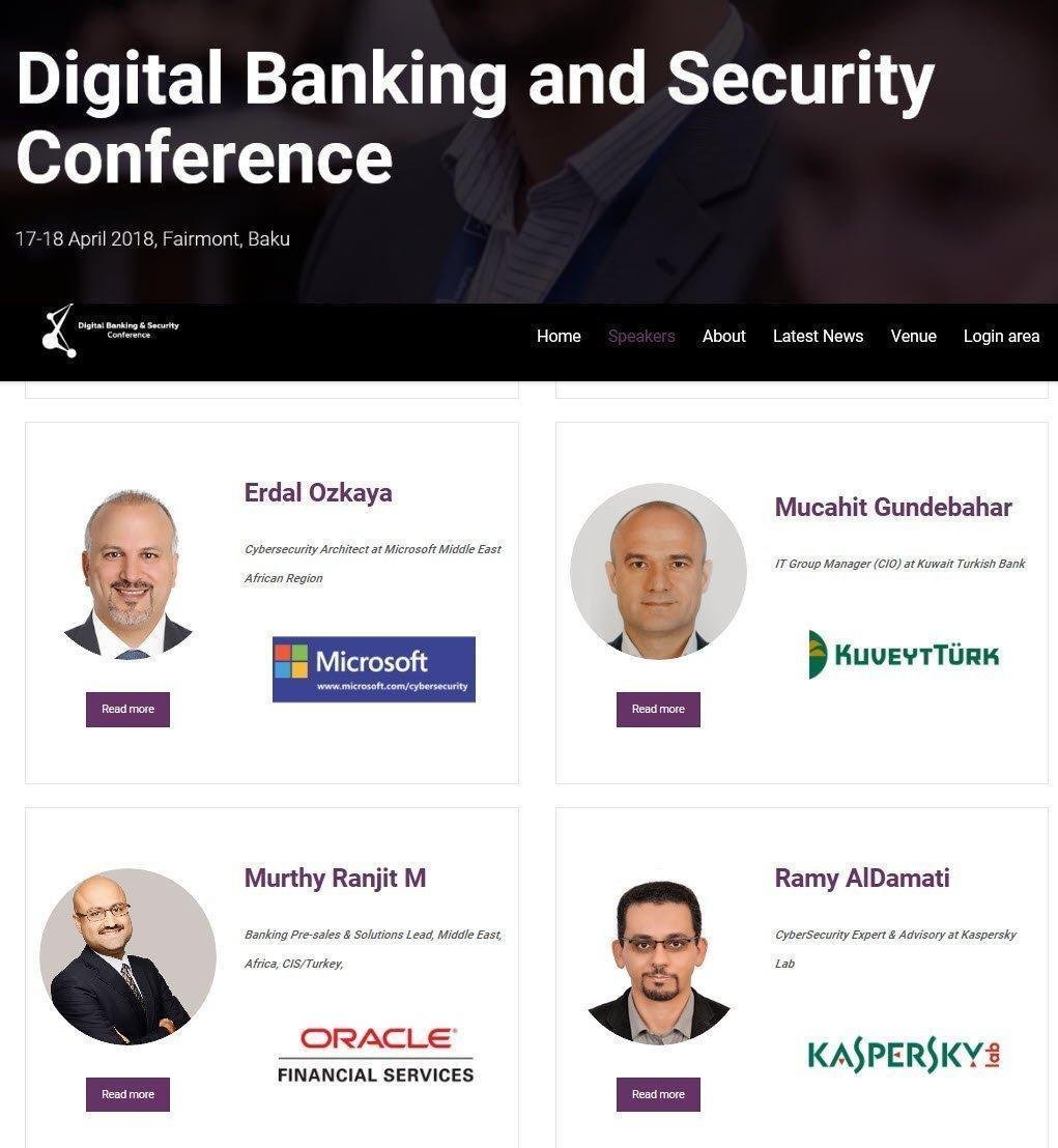Digital Banking and Security Conference Erdal Ozkaya Azerbaijan