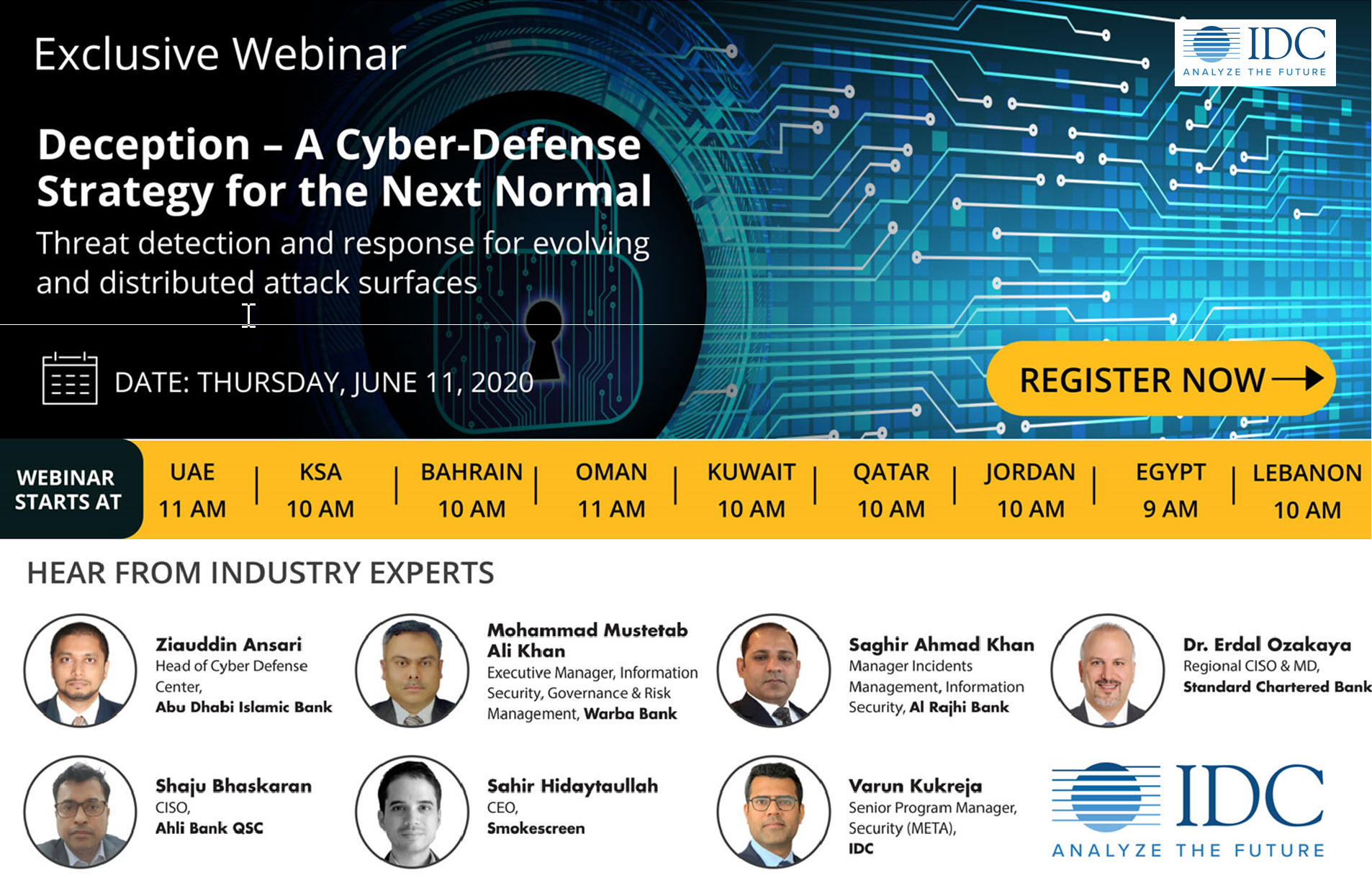Deception A Cyber-Defense Strategy for the Next Normal : Exc1usive Free  Webinar | Dr. Erdal Ozkaya - Cybersecurity Blog