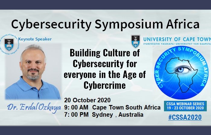 Cybersecurity Symposium UCT Keynote Speaker Dr Erdal Ozkaya