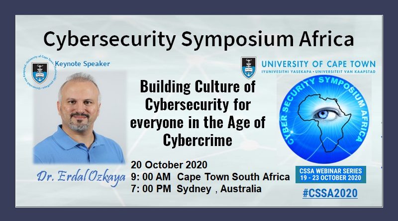 Cybersecurity Symposium UCT Keynote Speaker Dr Erdal Ozkaya