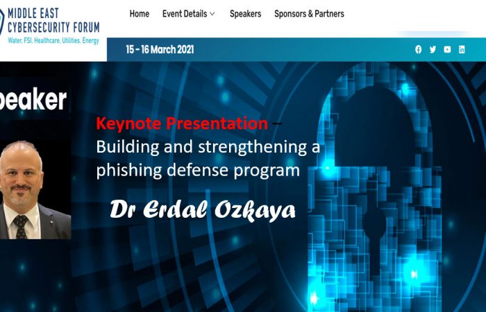 Middle East Cybersecurity Forum Erdal Ozkaya