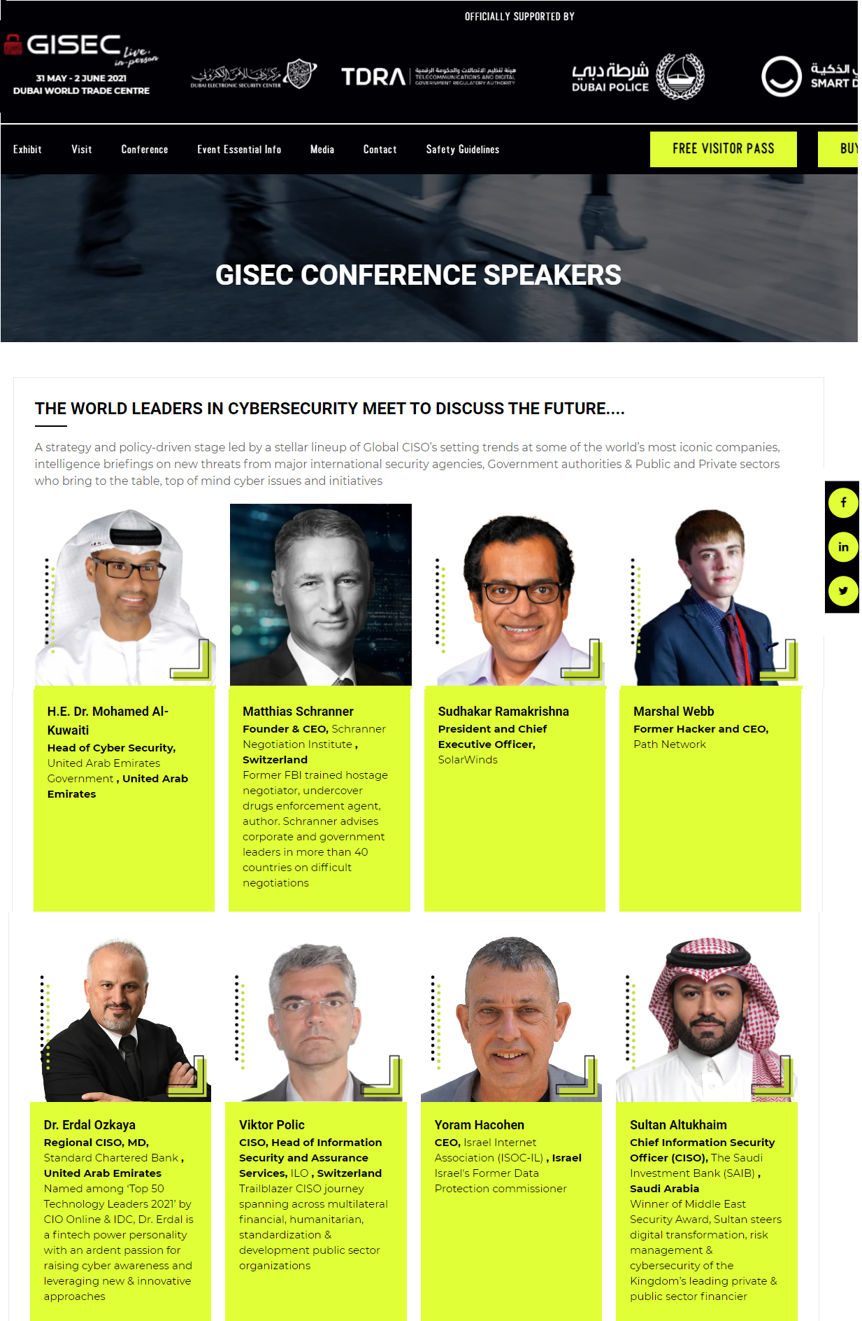 GISEC Speakers Erdal