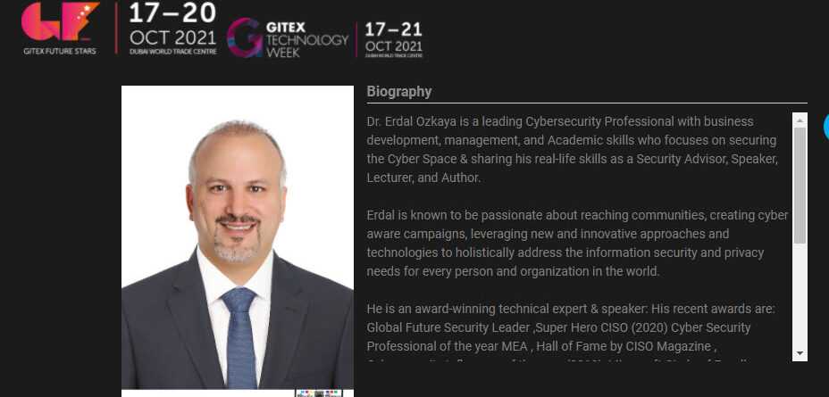 GITEX Future Stars Dr Erdal Ozkaya