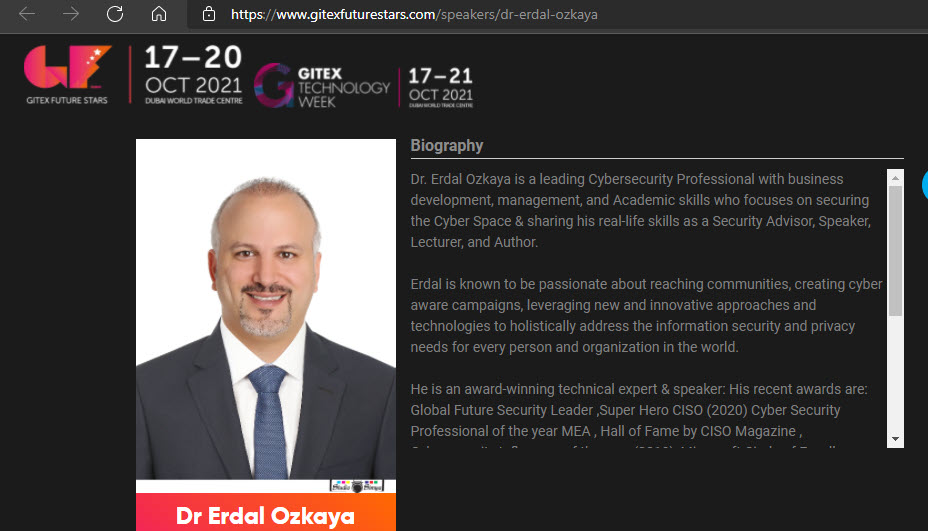 GITEX Future Stars Dr Erdal Ozkaya