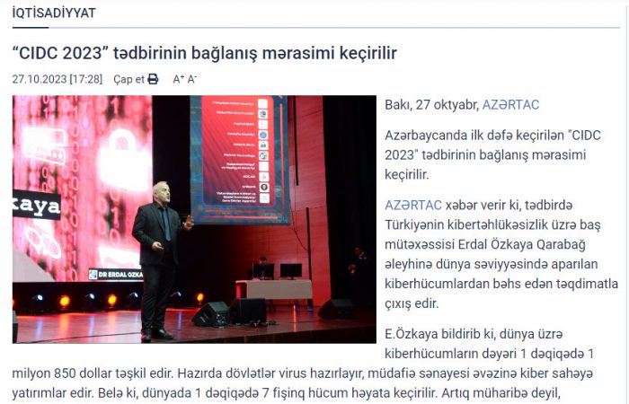 Erdal in the News CiDC 2023 event closing ceremony