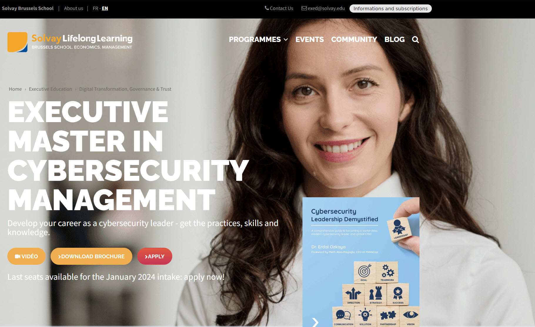 EXECUTIVE MASTER IN CYBERSECURITY MANAGEMENT